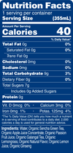 Load image into Gallery viewer, Organic Sparkling Tea Variety Pack Nutrition